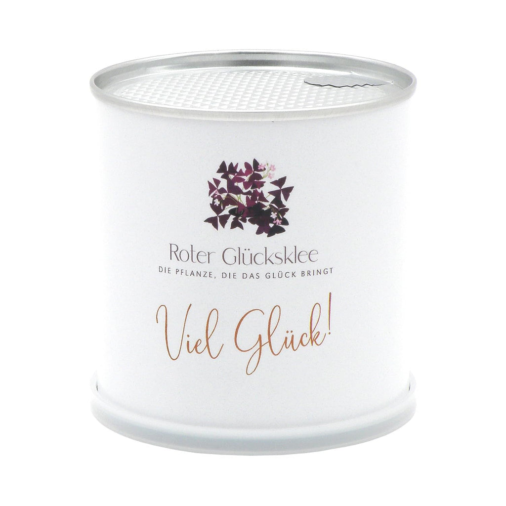 2 Stück | Blumendosen Lila Glücksklee Anzucht-Set | Viel Glück | Nachhaltiges Geschenk in süßen instant gardening Blumendosen im Spar-Set