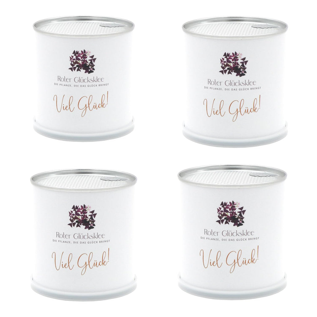 Anzucht-Set mit Lila Glücksklee | Viel Glück | Nachhaltiges Geschenk in süßer instant gardening Blumendose | Geschenk mit Herz Blatt