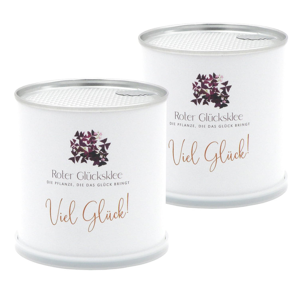 Anzucht-Set mit Lila Glücksklee | Viel Glück | Nachhaltiges Geschenk in süßer instant gardening Blumendose | Geschenk mit Herz Blatt