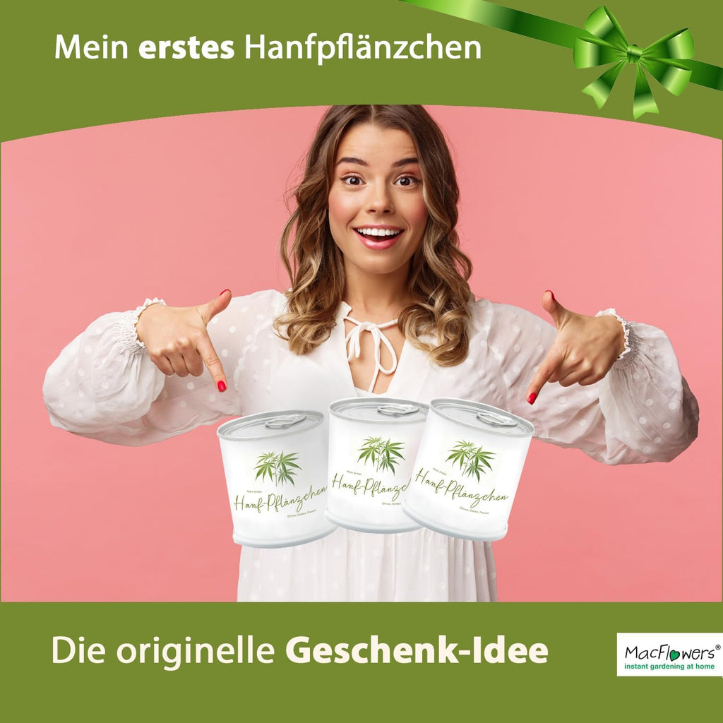 Mein erstes Gras Pflänzchen | Scheingras in der Blumendose | Originelle Geschenkidee | Zum Verwechseln ähnlich | Nachhaltig Schenken