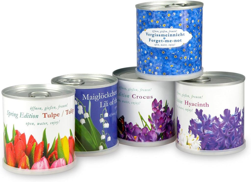 Blumengrüße aus der Dose - Valentinstag Herz mit Vergissmeinnicht