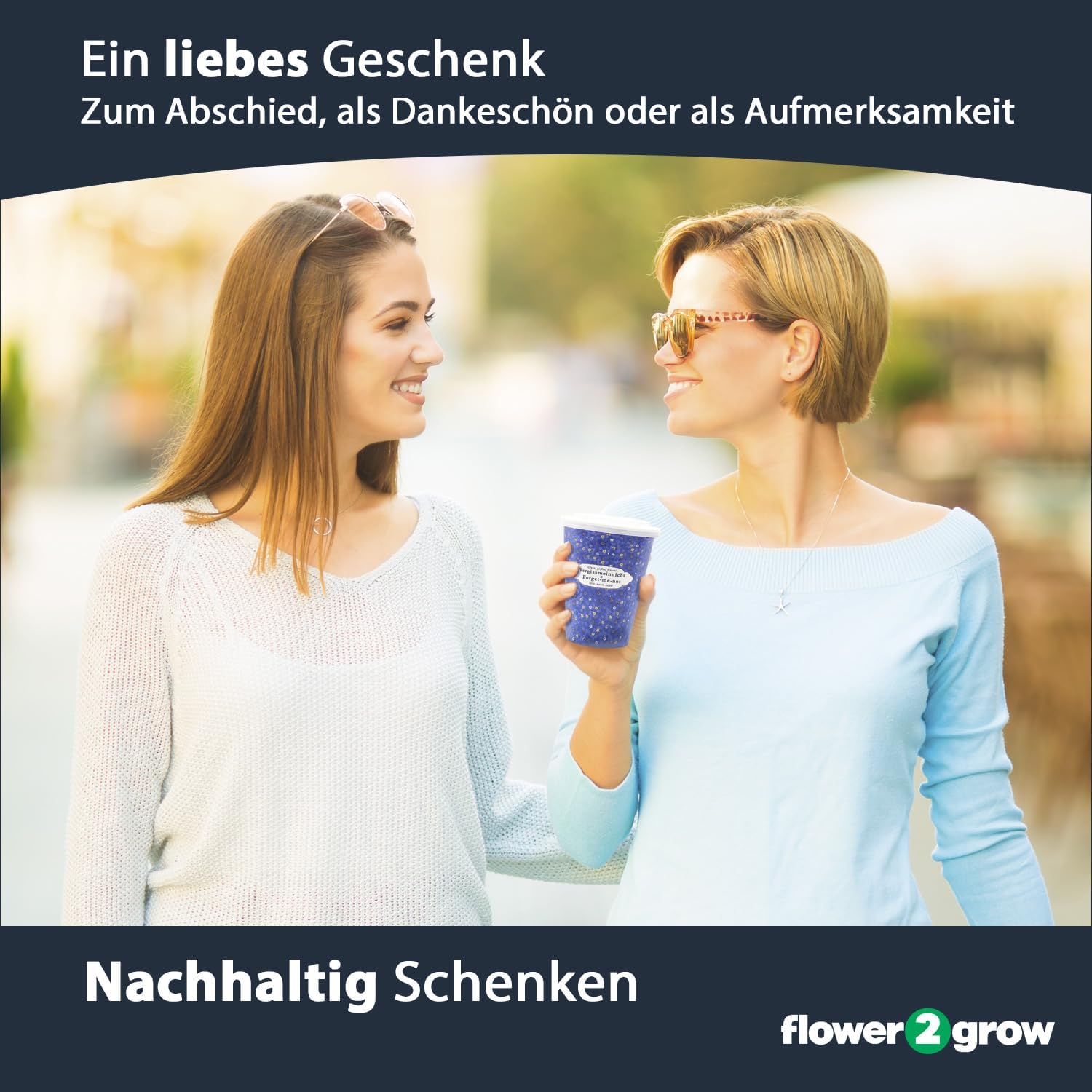 Flower2Grow Vergissmeinnicht im Bio 2Go Becher