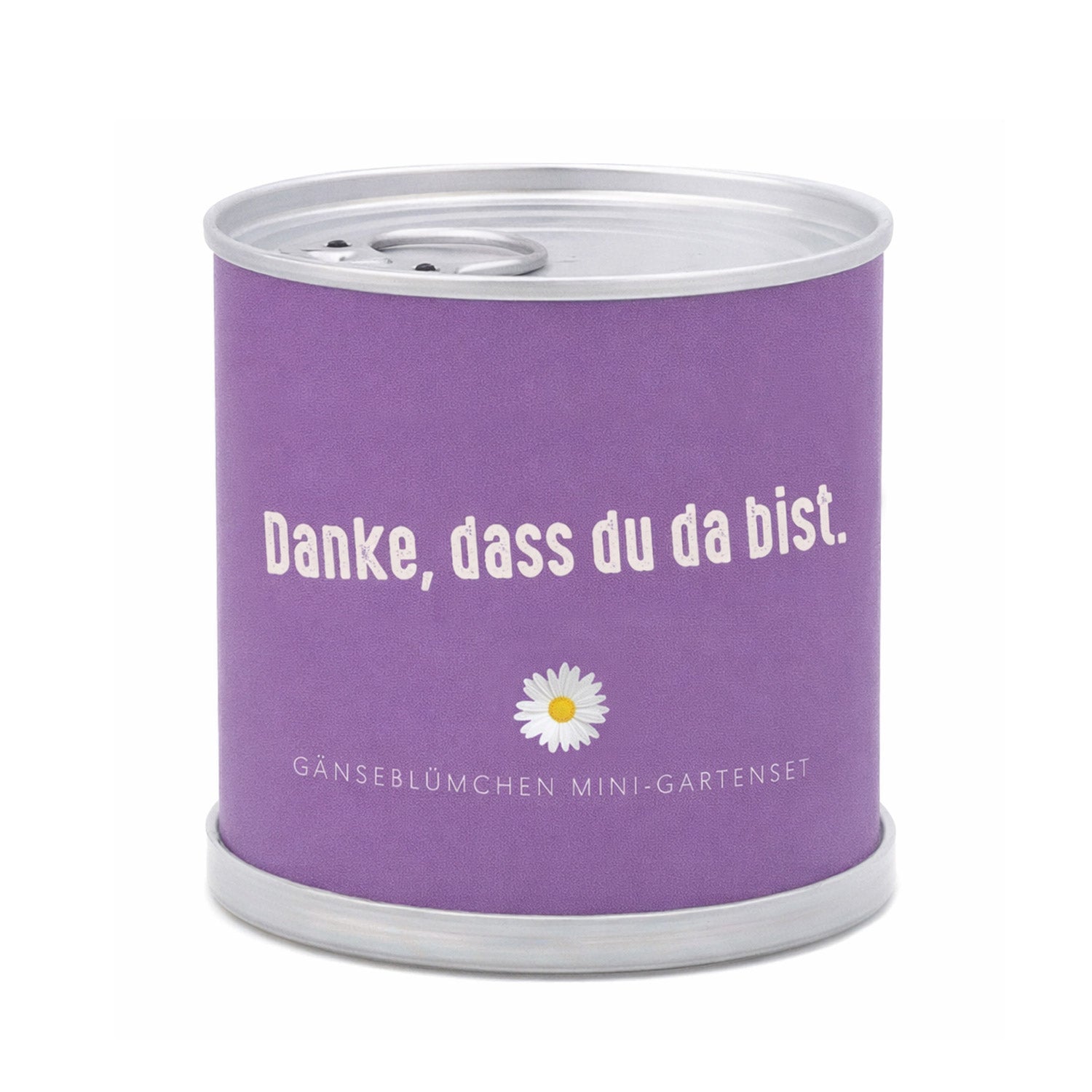 Danke sagen Geschenk – Anzuchtset Gänseblümchen in der Blumendose | Du da bist
