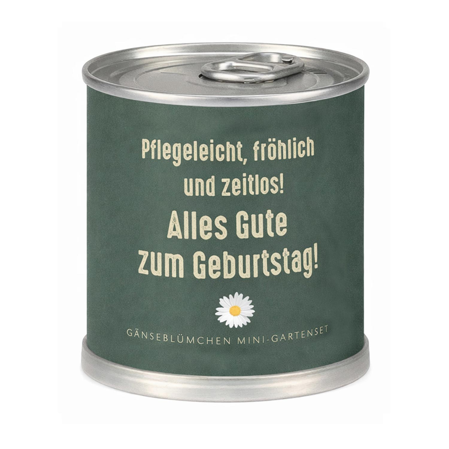 Gänseblümchen Anzuchtset – Nachhaltiges Geburtstagsgeschenk in der Dose "Alles Gute"