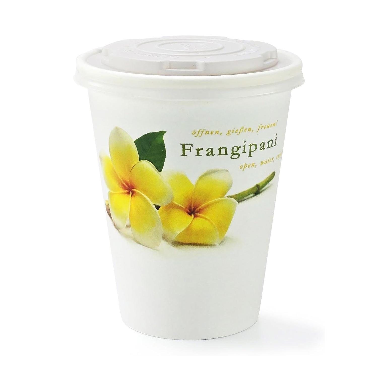 Flower2Grow Frangipani im Bio 2Go Becher
